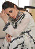 Laced shalwar with embroidered semi formal dress

