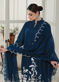 Embroidered semi formal with scalloped dupatta

