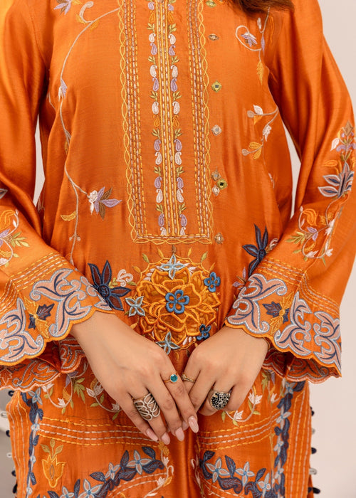 Cutwork izzar pants with embroidered semi formal

