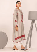 Close-up neckline of embroidered semi formal dress

