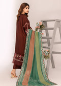 Sheesha work on brown embroidered semi formals

