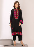 Black embroidered semi formals with applique work

