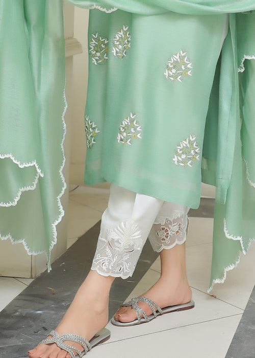 Back design of embroidered semi formal outfit

