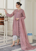 Mauve embroidered semi formal front view

