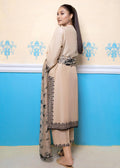 Close-up of embroidered semi formals detailing

