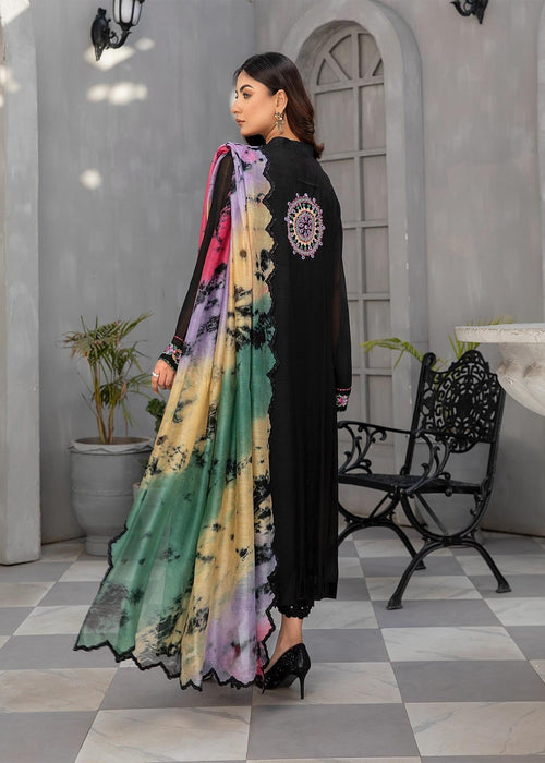 Elegant embroidered semi formals back motif design


