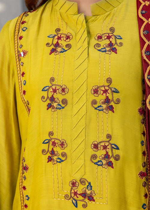 Alaiyaah embroidered semi formals with off-white izzar

