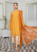 Citrine embroidered semi formals with scalloped finish

