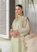 Saher Hamza embroidered semi formals side pose

