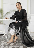 Black Opal embroidered semi formals side pose

