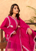 Back detailing on pink embroidered semi formal

