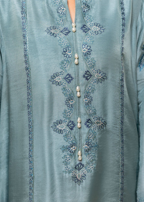 Korean raw silk izzar pants with Maya shirt

