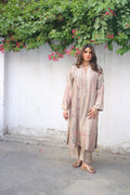 Embroidered semi formal dress with matching izzar pants