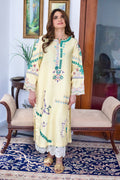 Full outfit view of embroidered semi formals with izzars